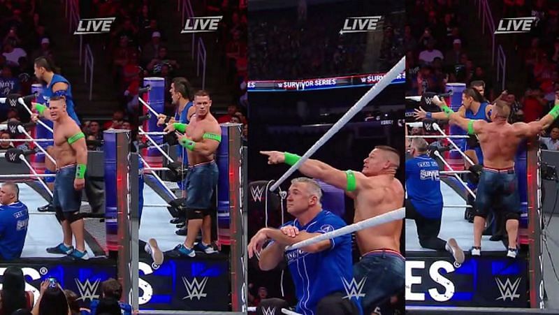 John Cena was a sport supporting his teammates